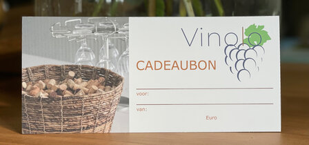 Cadeaubon| wijnproeverij/wijn ter waarde van &euro;25